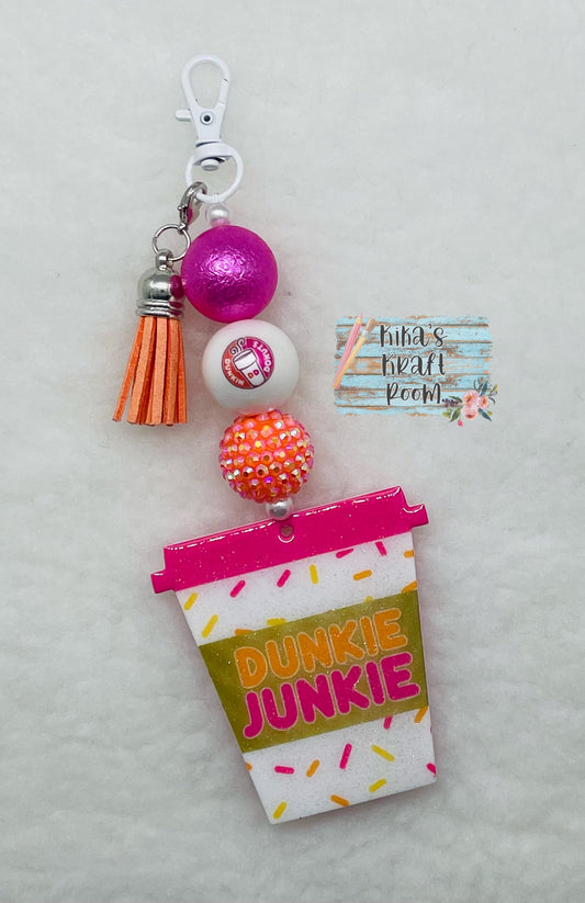 Dunkie Junkie Beaded Keychain with tassel