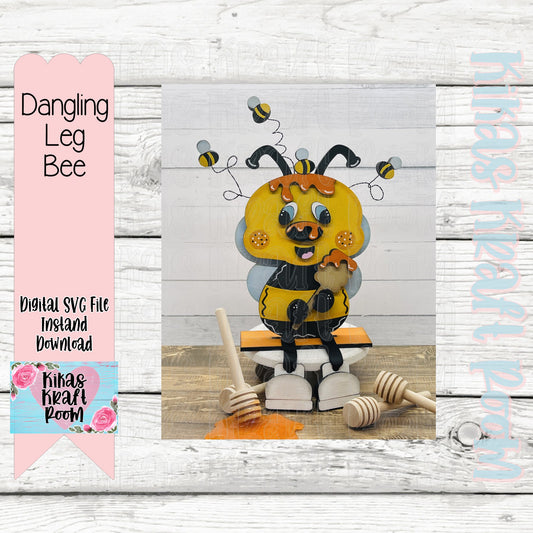 Dangling Leg Bee Shelf Sitter DIGITAL LASER SVG File