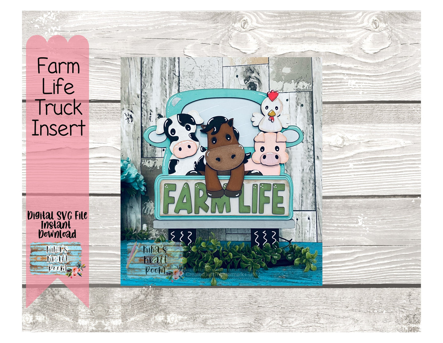 Farm Life Truck Insert DIGITAL SVG File