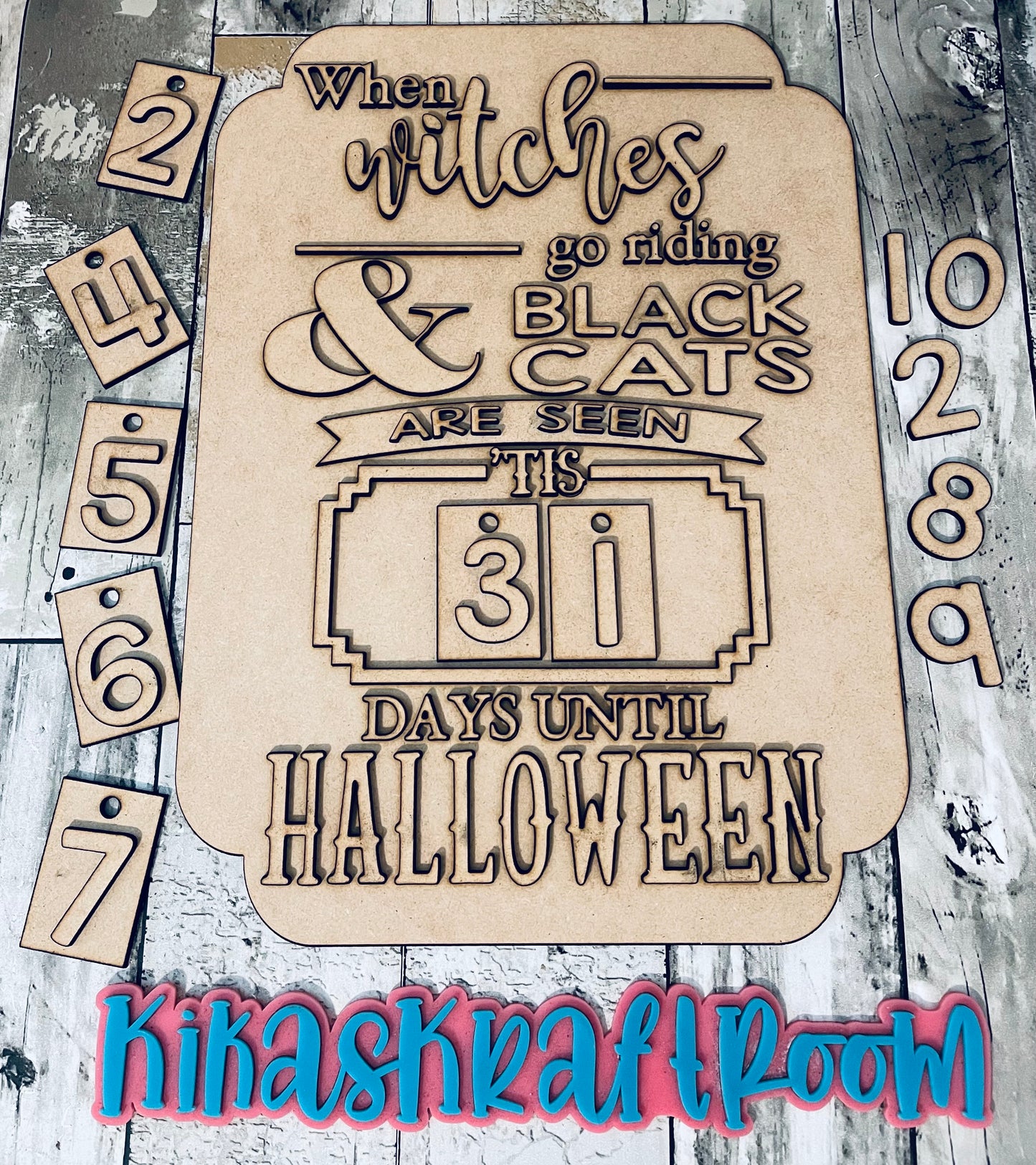 Halloween Countdown Calendar DIGITAL SVG File