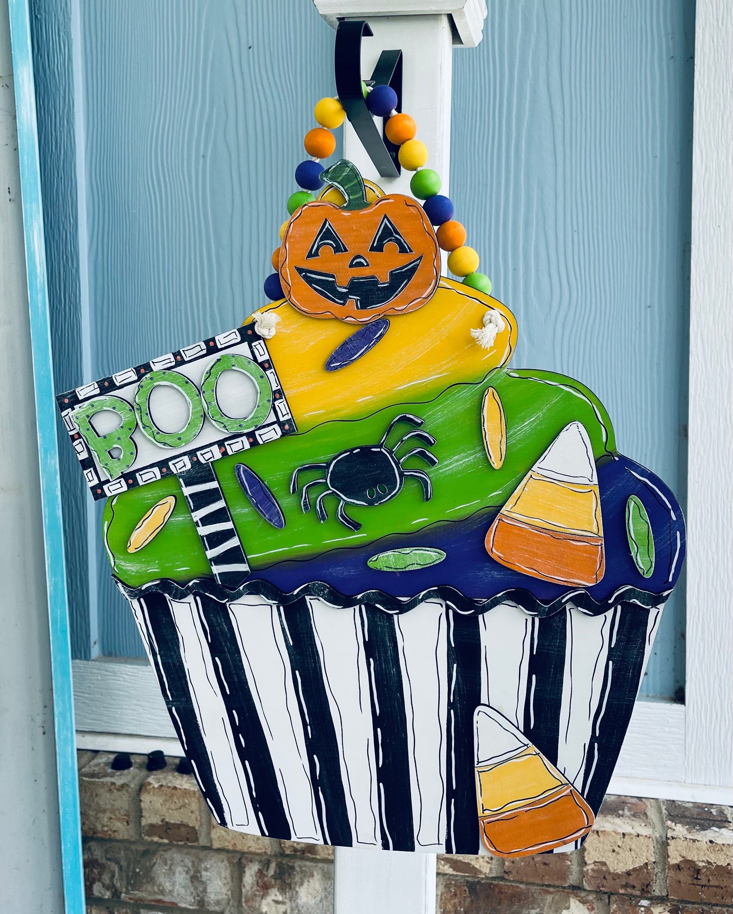 18in Halloween Themed Cupcake Door Hanger DIGITAL SVG File