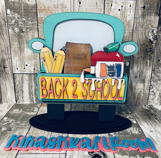 Back To School Large Truck Insert DIGITAL SVG File