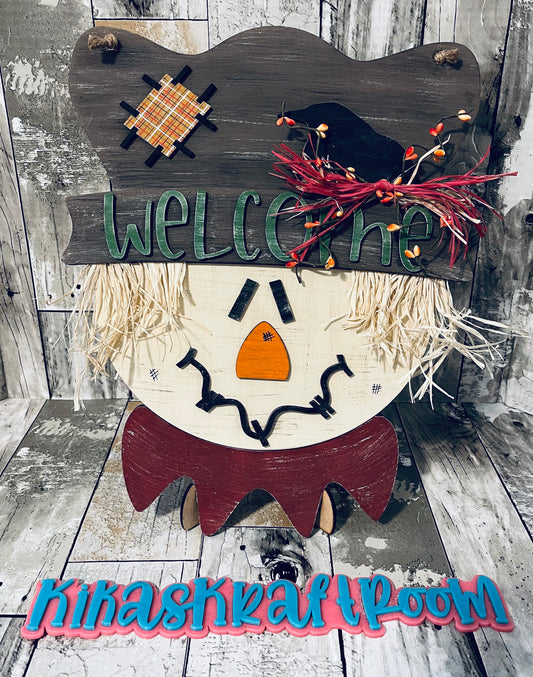 14" Scarecrow/Snowman Reversible Door Hanger DIGITAL SVG File