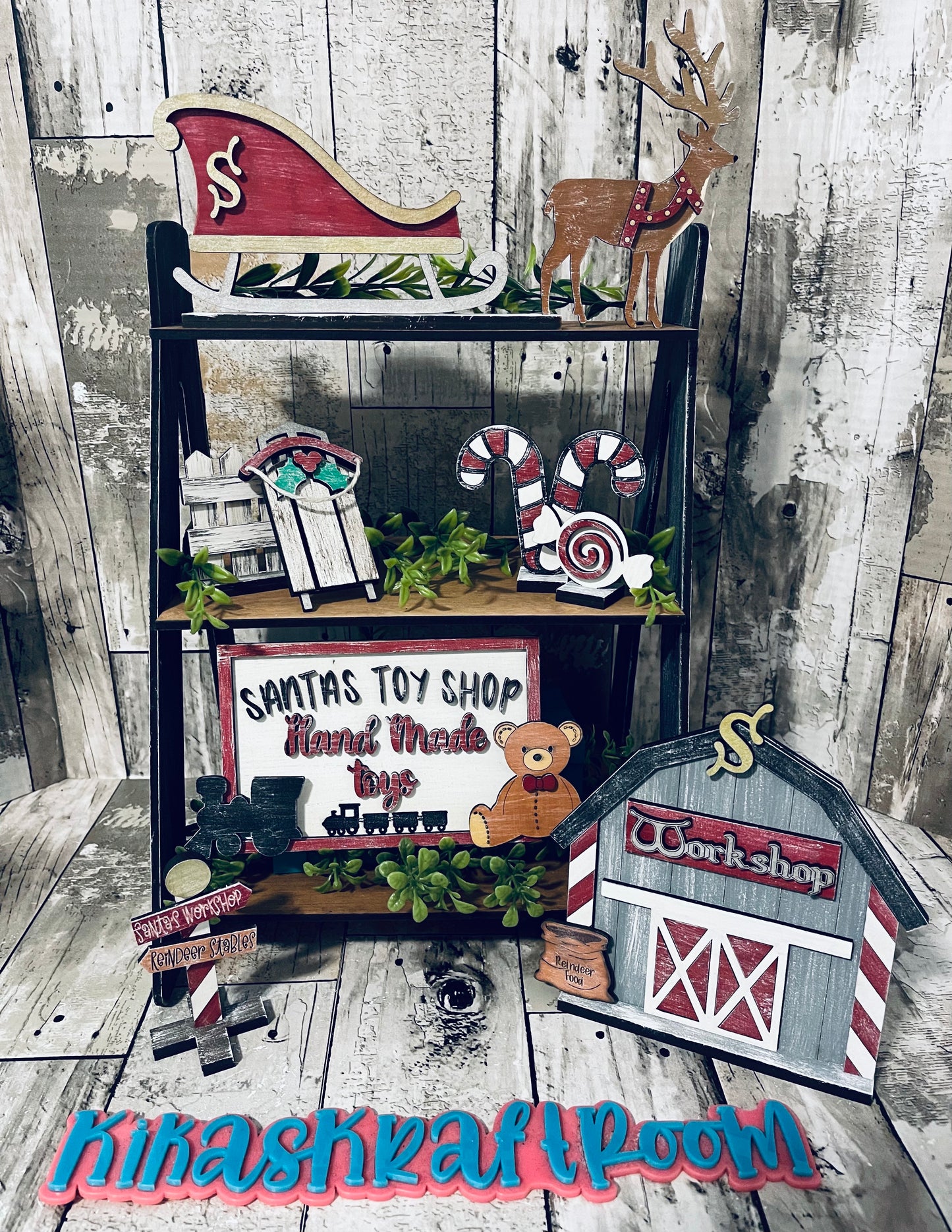 Santa's Workshop Tiered Tray Set DIGITAL SVG File