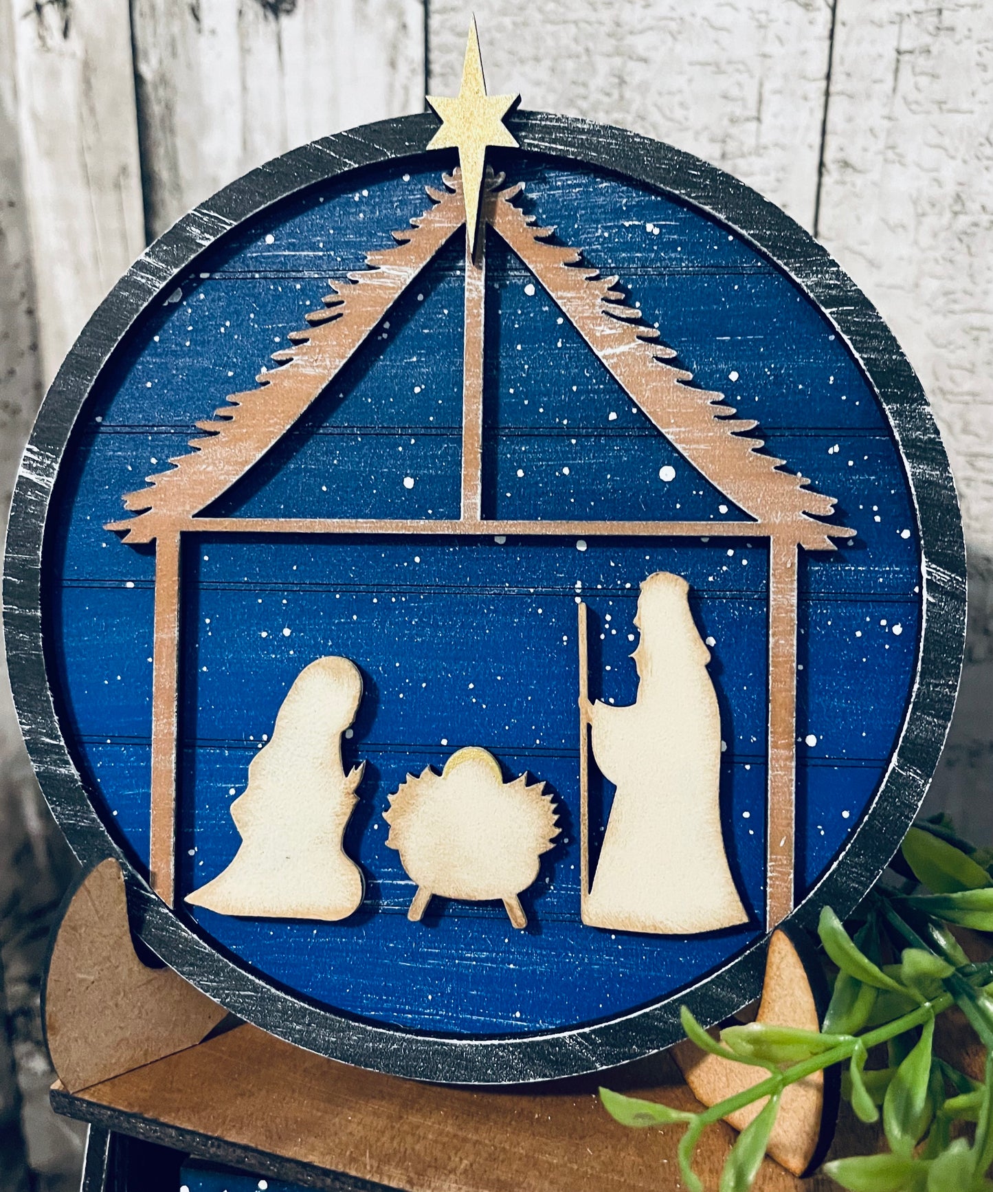 Nativity Scene Tiered Tray Set DIGITAL SVG File
