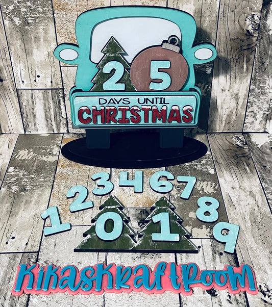 Christmas Countdown Insert for Large Truck DIGITAL SVG File