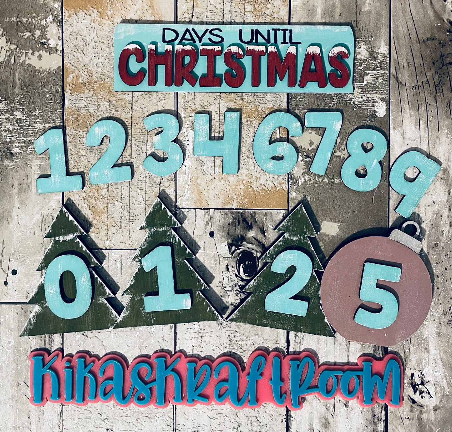 Christmas Countdown Insert for Large Truck DIGITAL SVG File