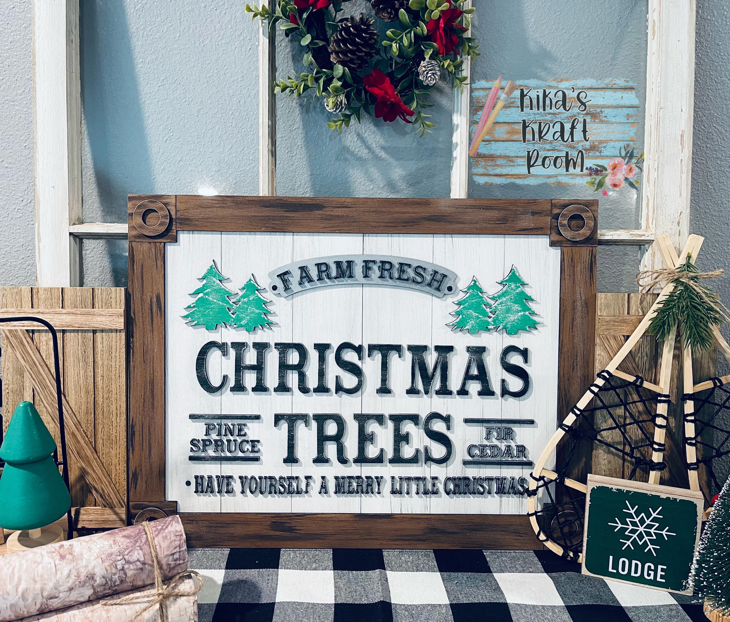 Large Christmas Trees Decor Sign DIGITAL SVG File