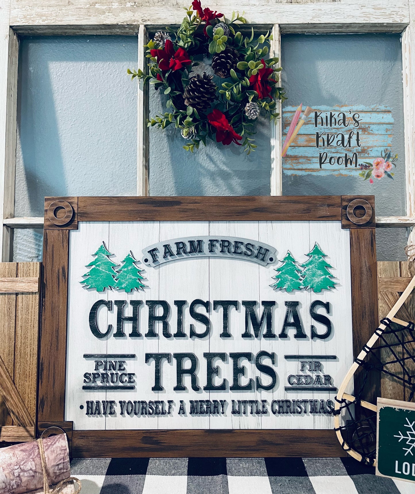 Large Christmas Trees Decor Sign DIGITAL SVG File