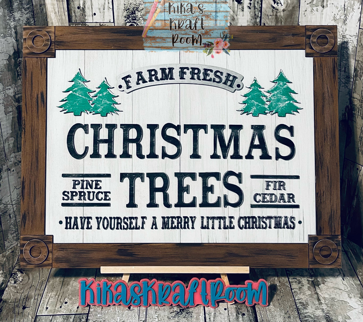 Large Christmas Trees Decor Sign DIGITAL SVG File