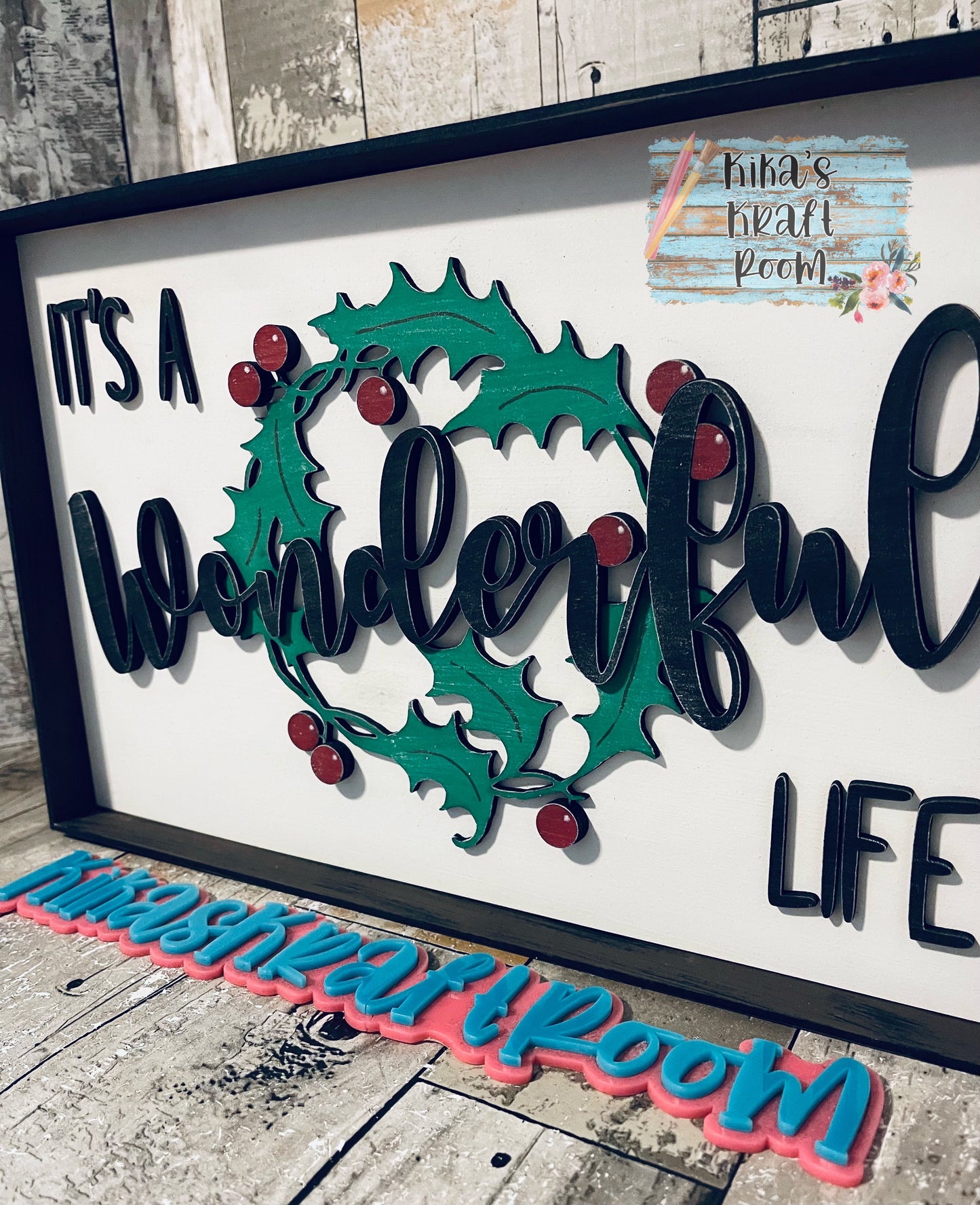 It's A Wonderful Life Wreath Sign with Frame Option DIGITAL SVG File