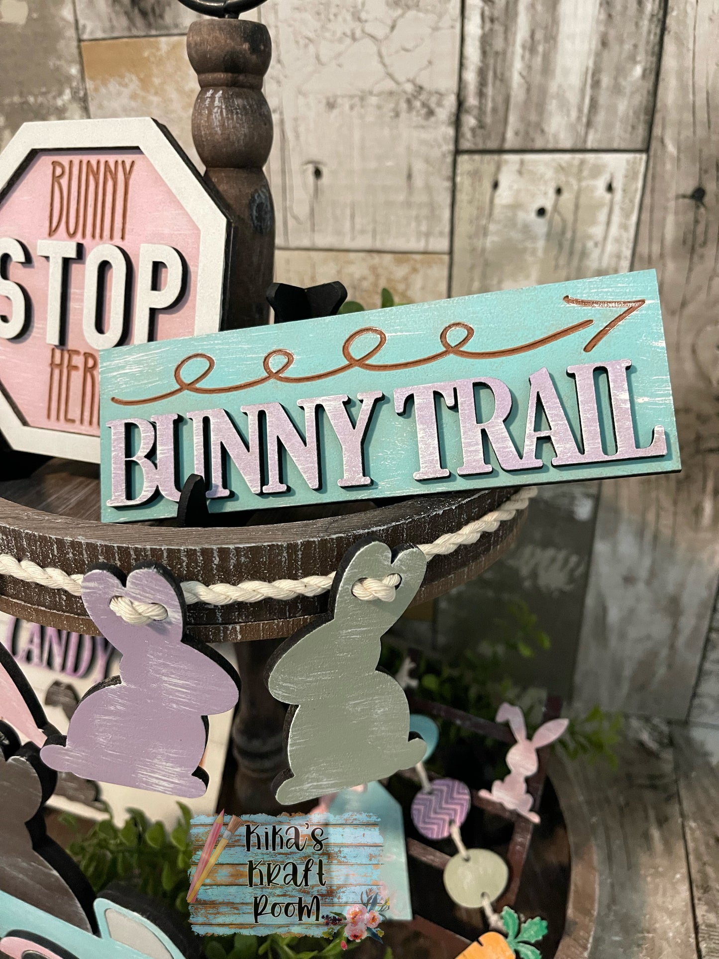 Bunny Trail Tiered Tray Set Digital SVG File