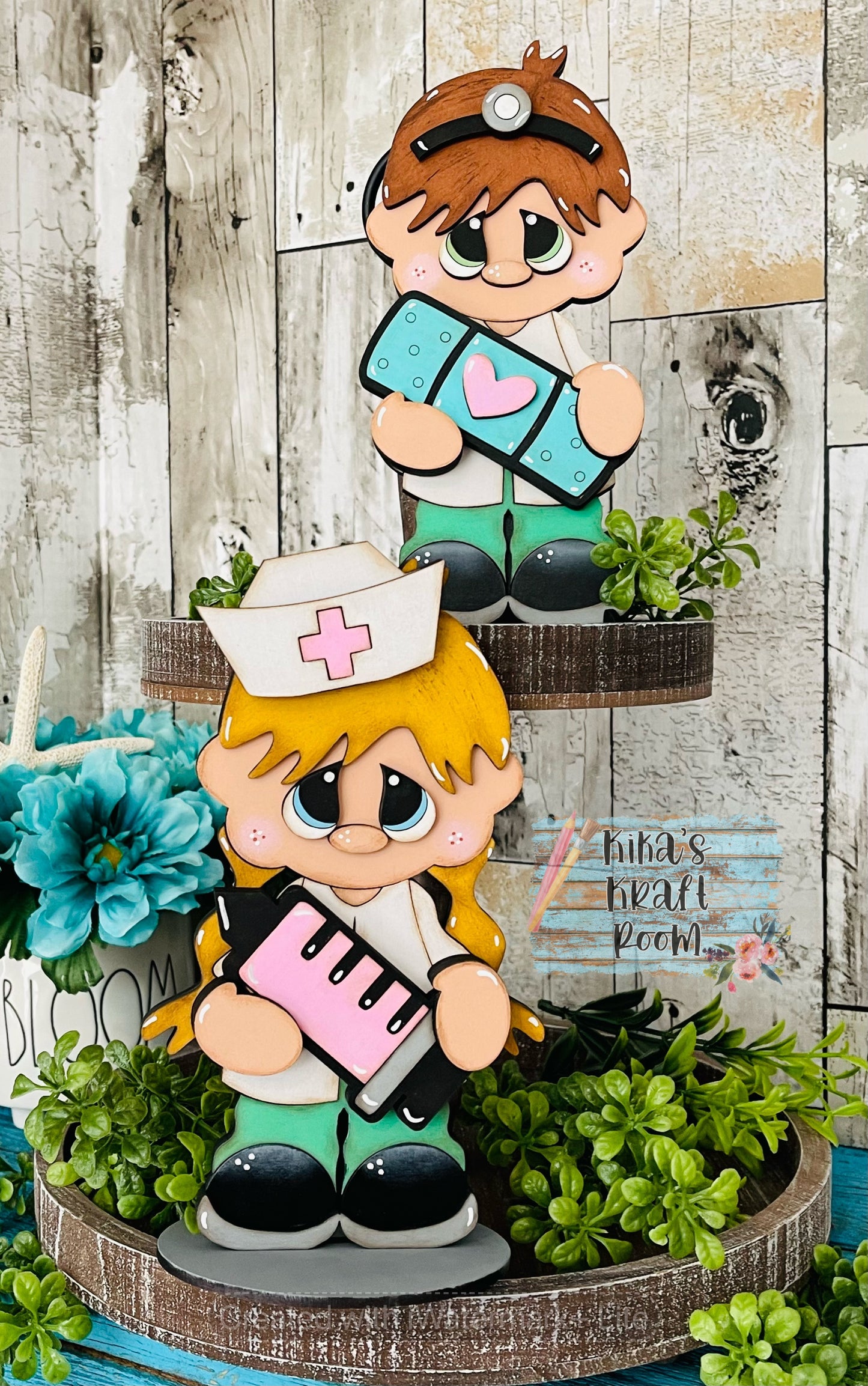 Boy/Girl Nurse Interchangeable Shelf Sitters DIGITAL SVG File