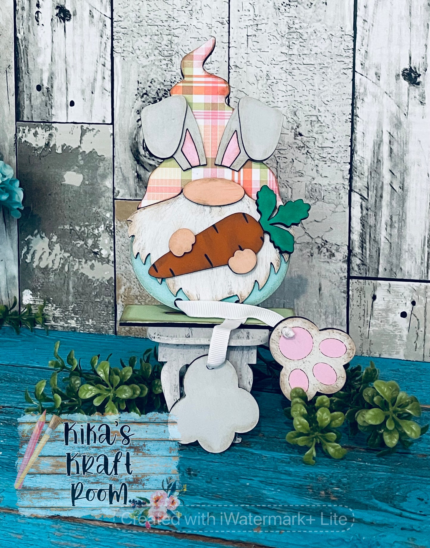 Bunny Gnome Sitter with String Legs DIGITAL SVG File