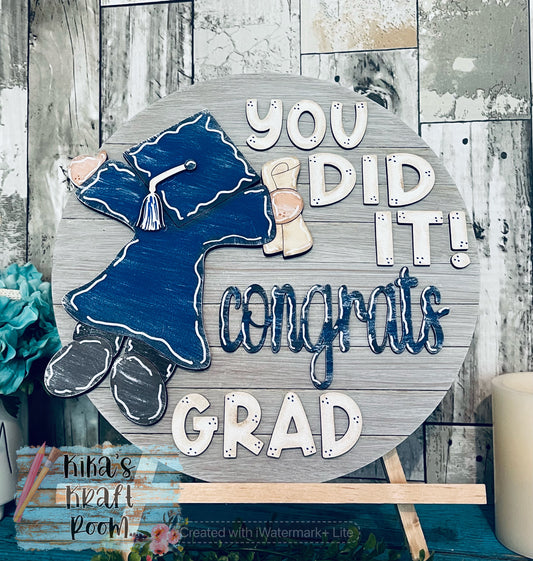 10" & 18" Congrats Grad Door Hanger DIGITAL SVG File