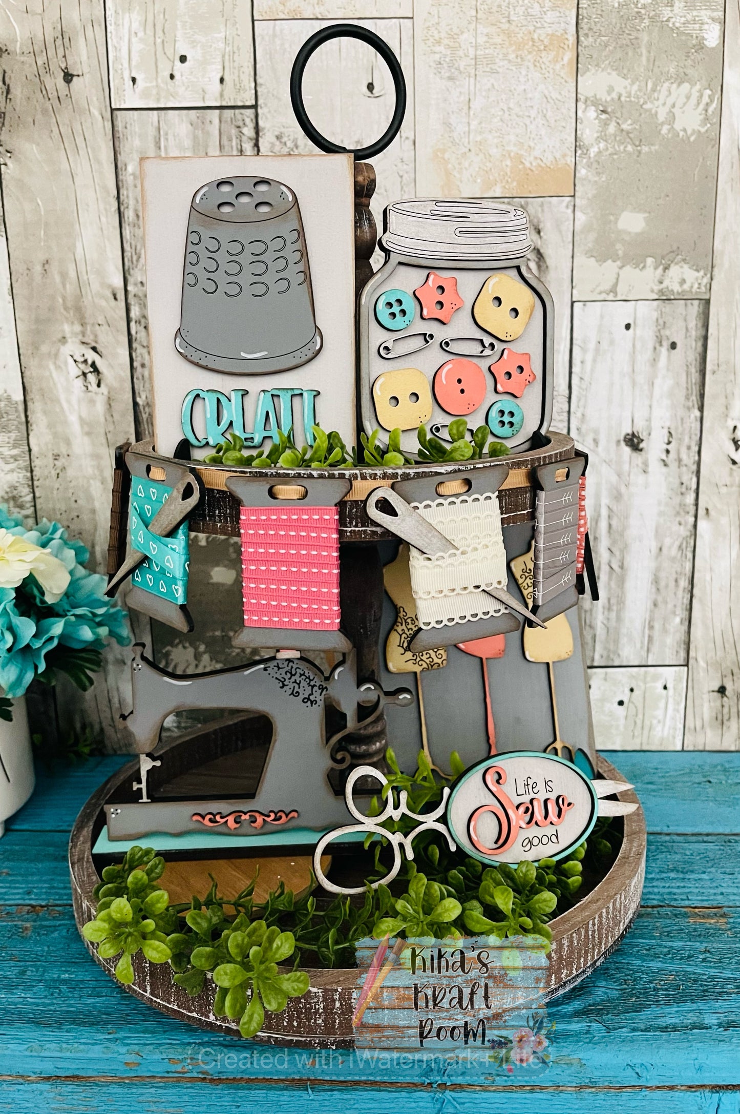 Life Is SEW Good Tiered Tray DIGITAL SVG File