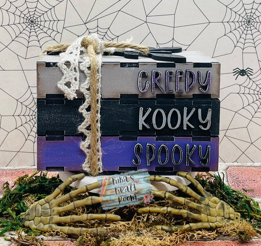 Creep Kooky Spooky Adams Family Inspired Book Stack Set DIGITAL SVG File