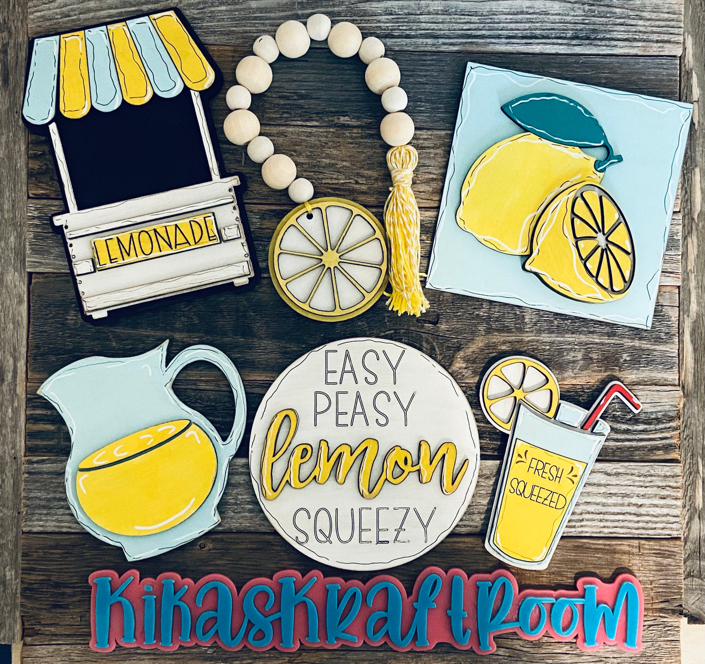 Lemonade Tiered Tray Set DIGITAL SVG File