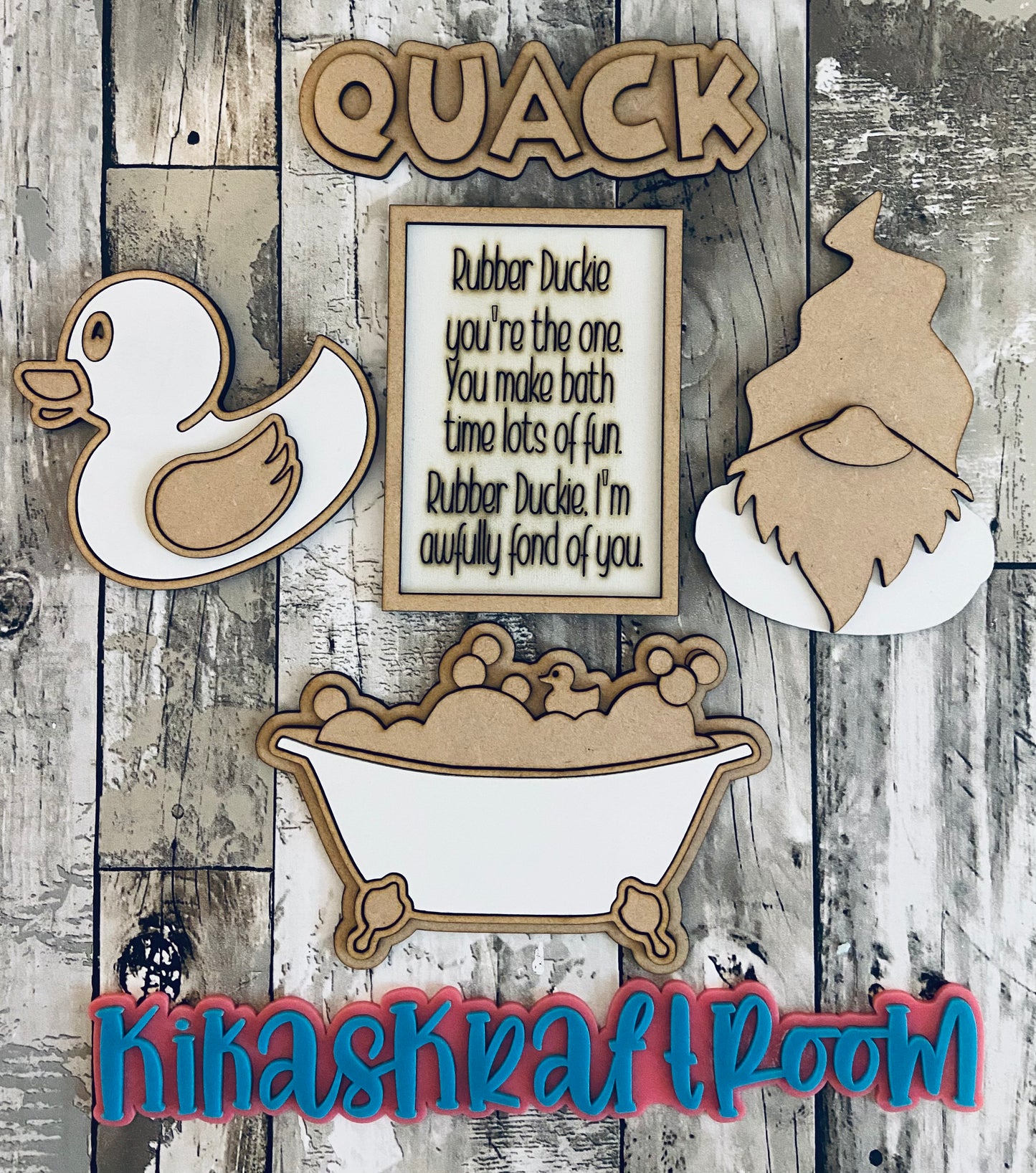 Rubber Duck Tiered Tray Set DIGITAL SVG File