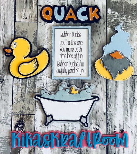 Rubber Duck Tiered Tray Set DIGITAL SVG File