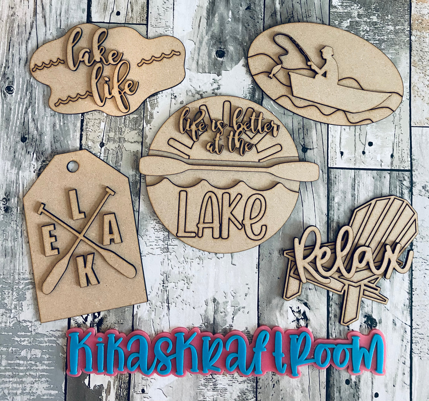 Lake Life Tiered Tray Set DIGITAL SVG File