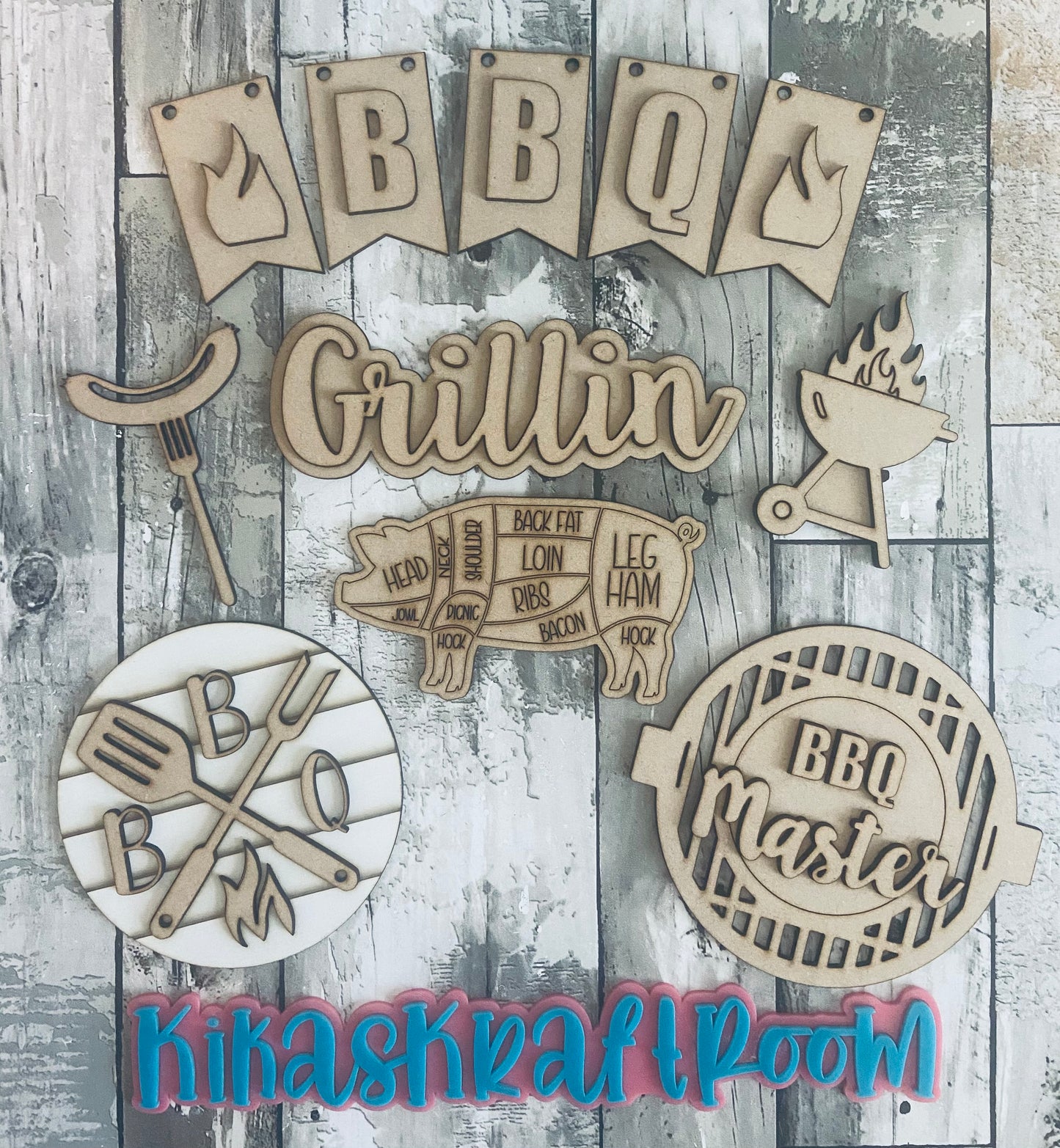 Grillin' Themed Tiered Tray DIGITAL SVG File