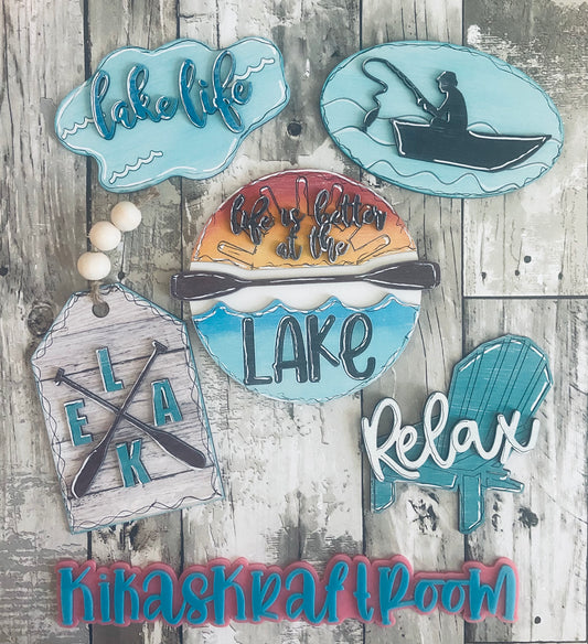 Lake Life Tiered Tray Set DIGITAL SVG File