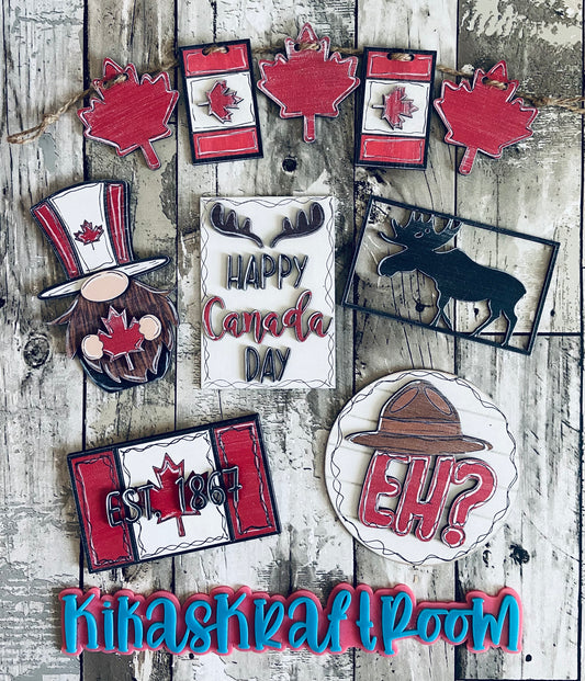 Canada Day Tiered Tray Set DIGITAL SVG File