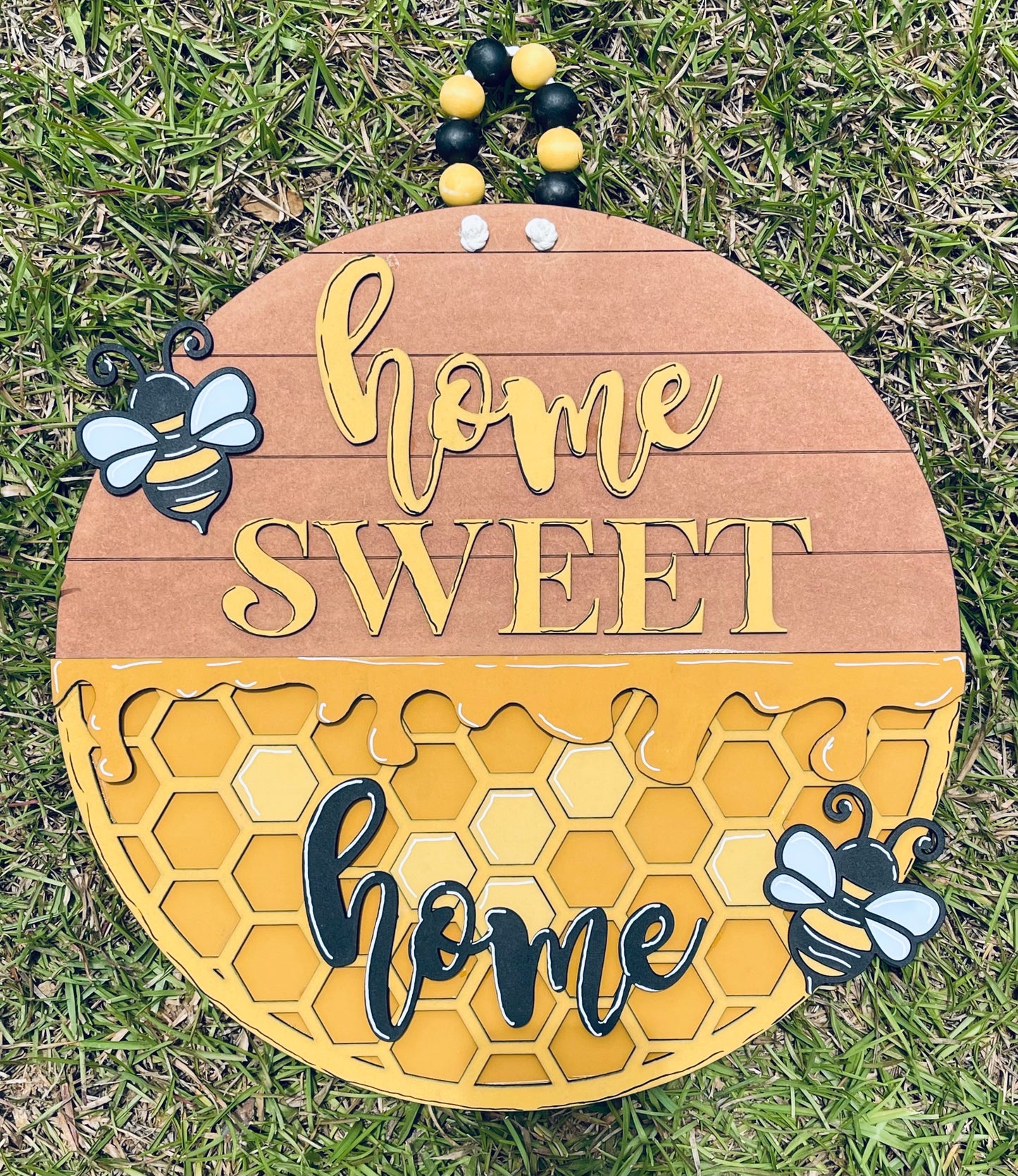 18" Honey Bee Home Door Sign DIGITAL SVG File