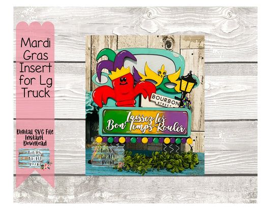 Mardi Gras Insert for Large Truck DIGITAL SVG File