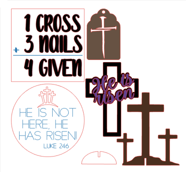 Resurrection Day Tiered Tray Set DIGITAL SVG File