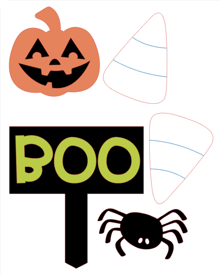 18in Halloween Cupcake ADD ON Set DIGITAL SVG File