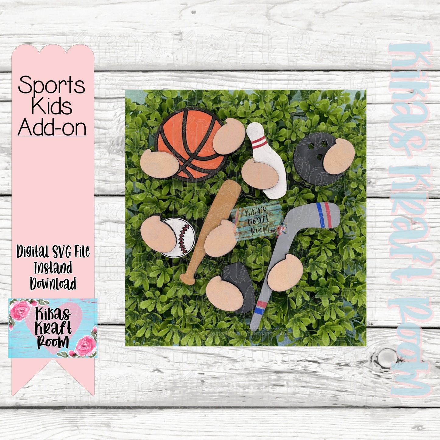 Sports Kids ADD ON Set DIGITAL LASER SVG File