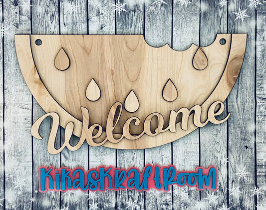 Watermelon Welcome Door hanger DIGITAL SVG File