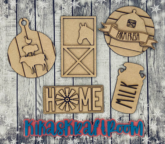 Down on the Farm Tiered Tray Set DIGITAL SVG File