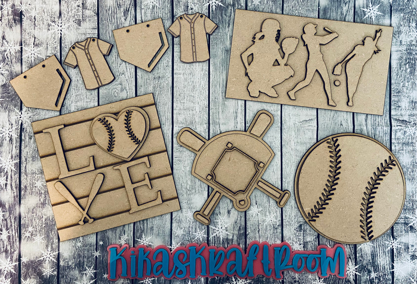 Baseball_Softball Tiered Tray Set DIGITAL SVG File