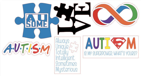 Autism Awareness Tiered Tray Set DIGITAL SVG File