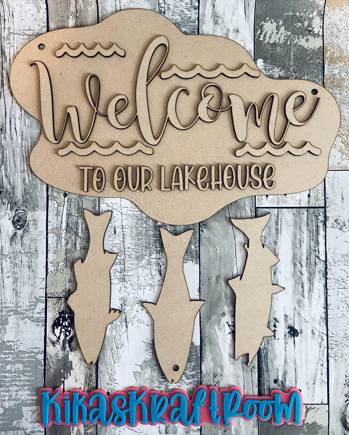 Lake House Welcome Door Sign DIGITAL SVG File