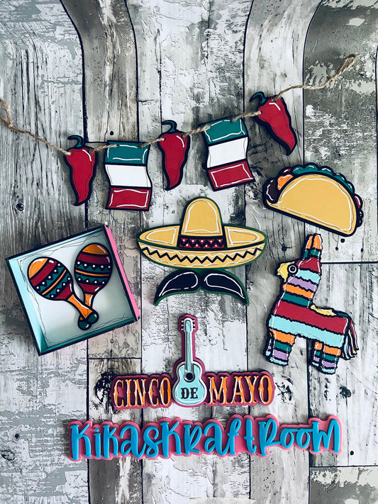 Cinco de Mayo Tiered Tray Set DIGITAL SVG File