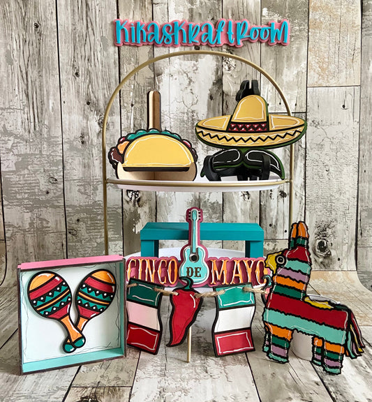 Cinco de Mayo Tiered Tray Set DIGITAL SVG File