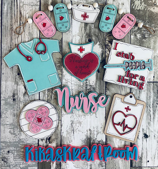 Nurse Themed Tiered Tray DIGITAL SVG FIle