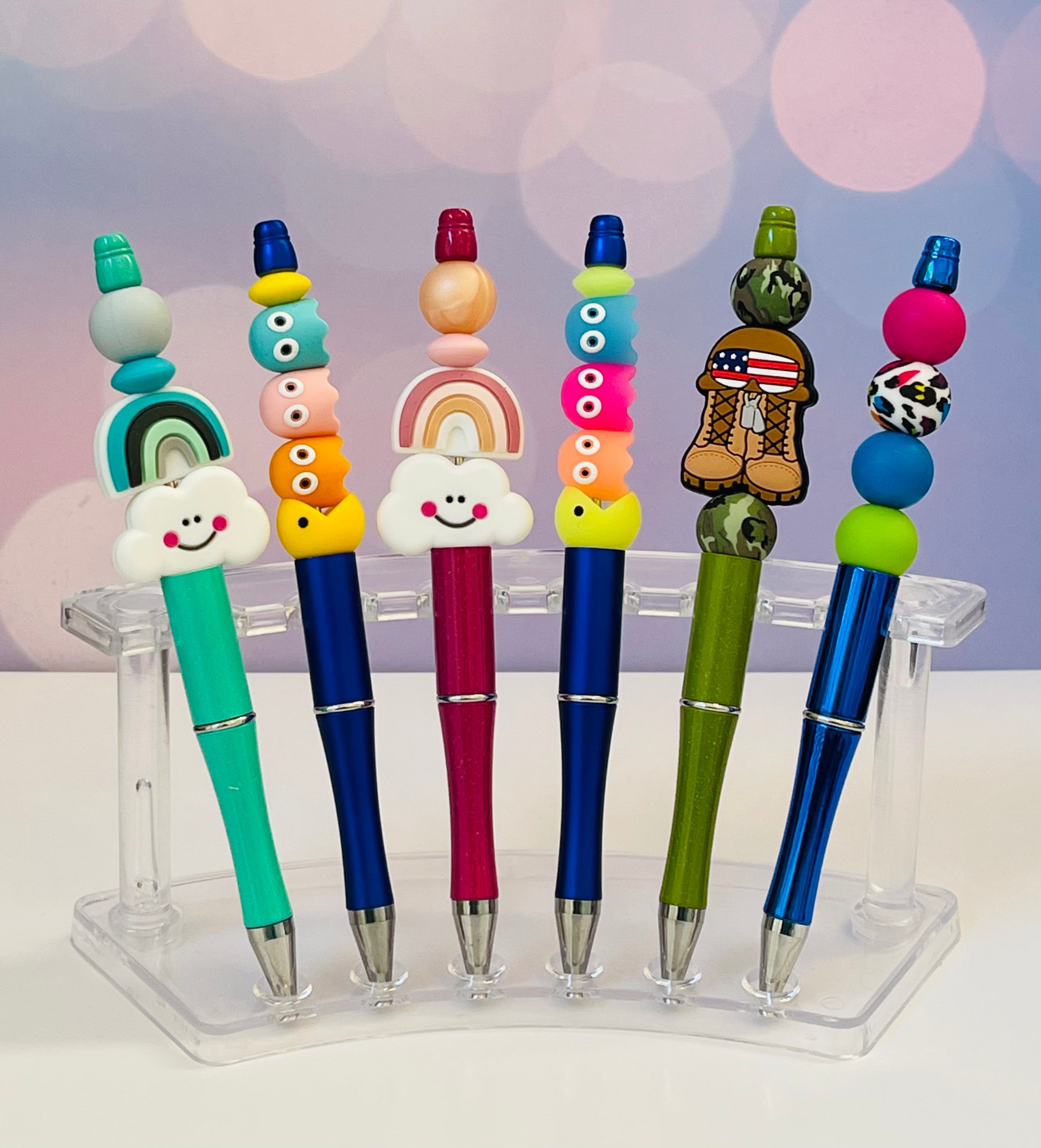 Butterfly Pen, Silicone Bead Pen, Beaded Pen, Cute Pen, Nurse Pen